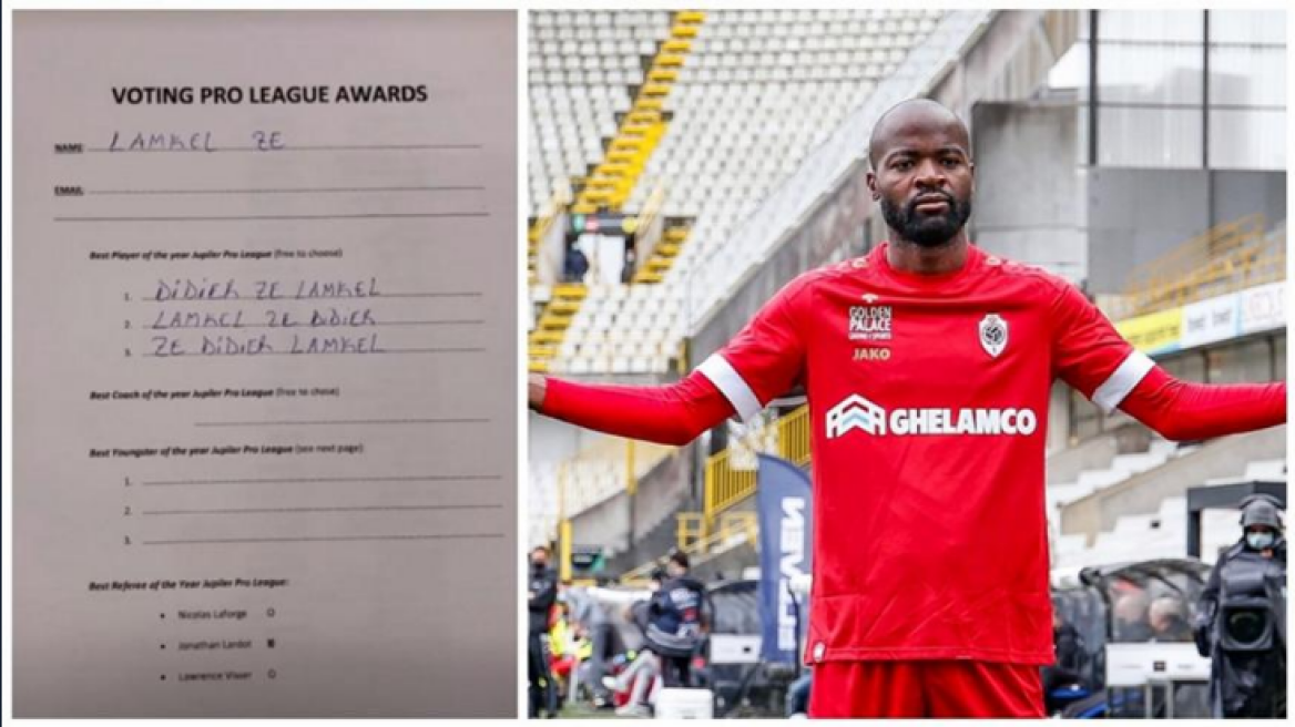  Αδιόρθωτος ο Λαμκέλ Ζε: Ψήφισε τρεις φορές τον εαυτό του για «παίκτη της χρονιάς» στο Βέλγιο! (pic) 