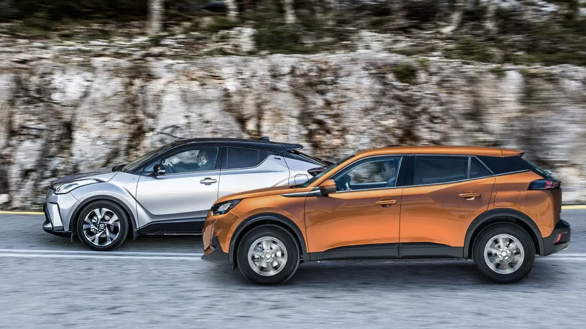 Best seller σύγκρουση: Peugeot 2008 diesel vs Toyota C-HR Hybrid 