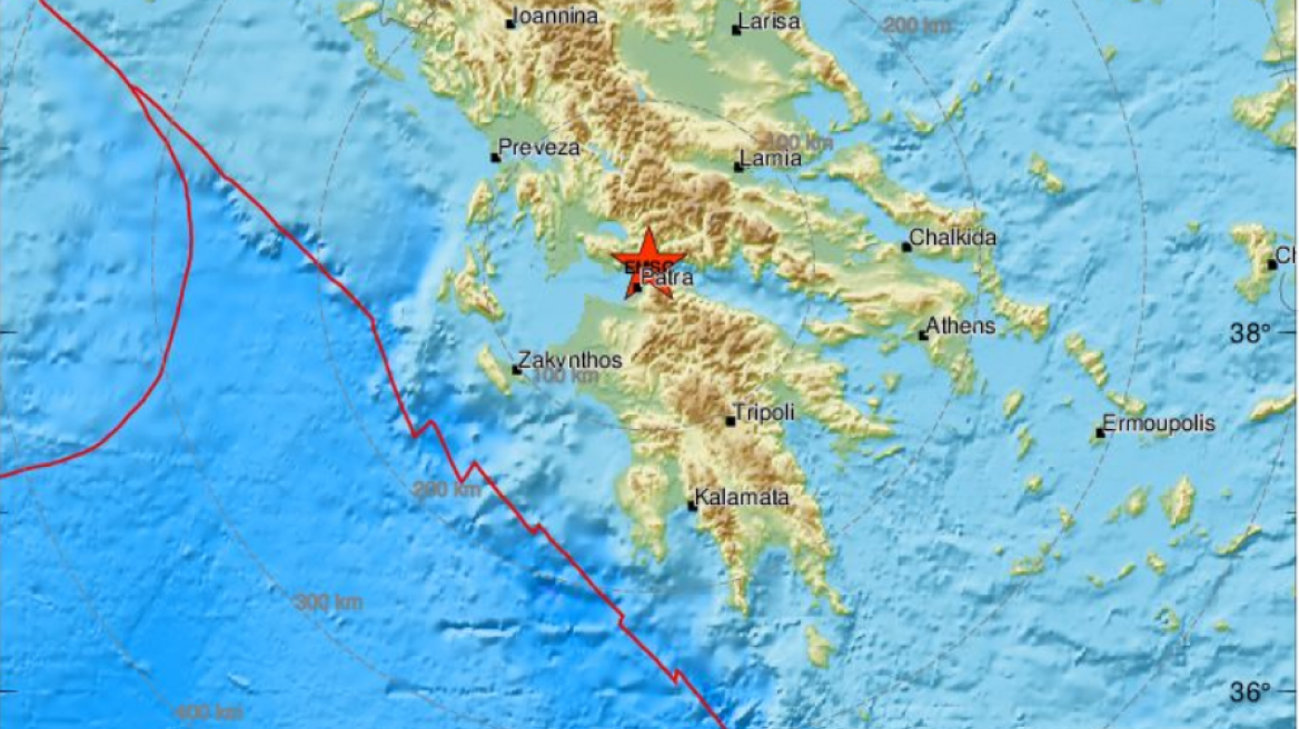  Σεισμική δόνηση 3,5 Ρίχτερ νοτιοδυτικά της Ναυπάκτου