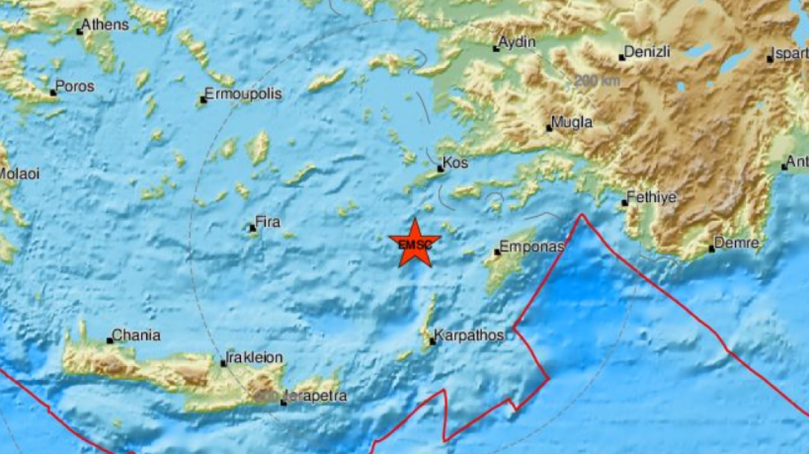 Σεισμός τώρα 3,5 Ρίχτερ στην Τήλο 