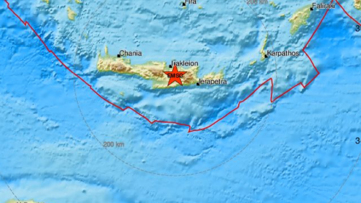 Σεισμός τώρα 3,4 Ρίχτερ στη Γαύδο στα ανοιχτά της Κρήτης