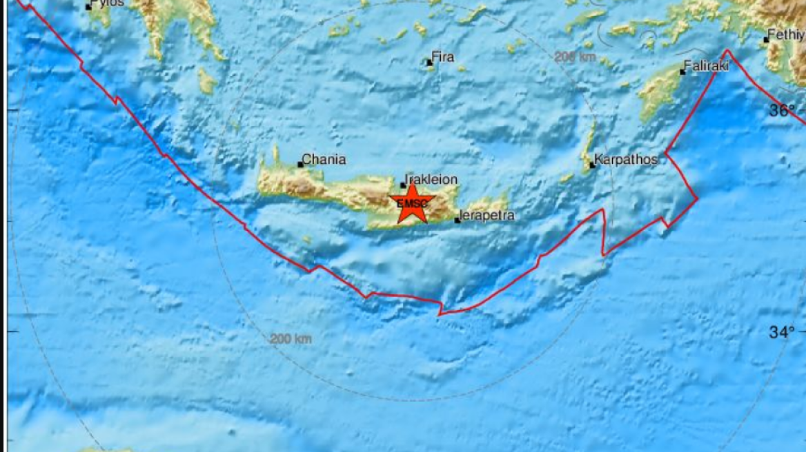 Ασθενής σεισμική δόνηση στην Άρβη της Κρήτης