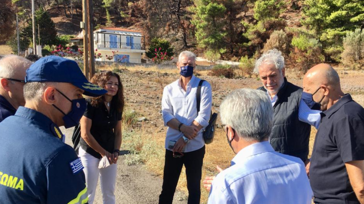 Αυτοψία στη δυτική Αττική: Επίσπευση των αντιπλημμυρικών έργων μετά τις φωτιές ζήτησε ο Στυλιανίδης