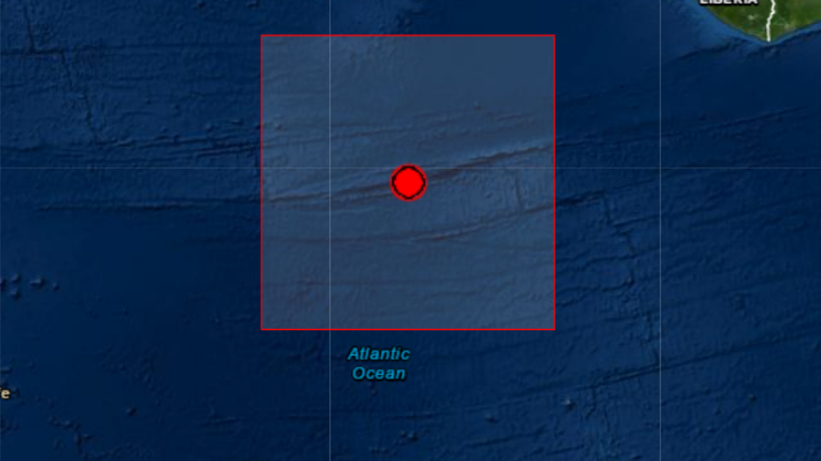 Σεισμός τώρα 6,1 Ρίχτερ στα δυτικά του Ατλαντικού ωκεανού