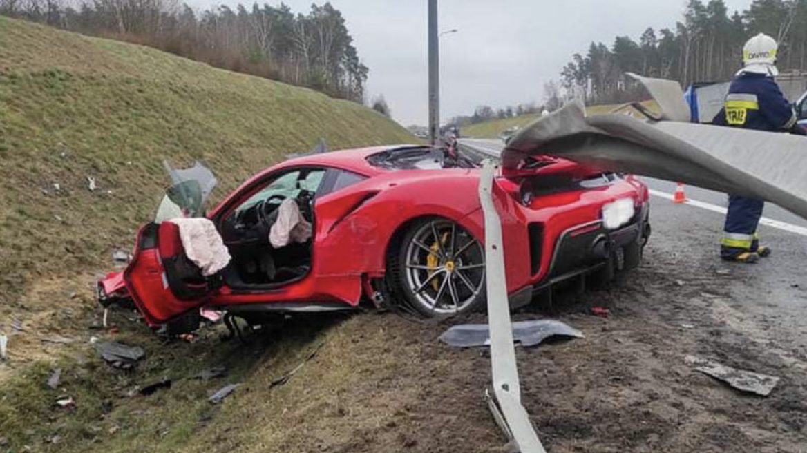 Ακόμα ένα τρομακτικό ατύχημα με Ferrari 488 Pista
