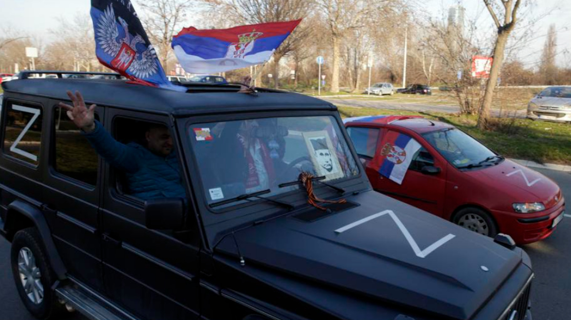 Φιλορωσική συγκέντρωση στο Βελιγράδι