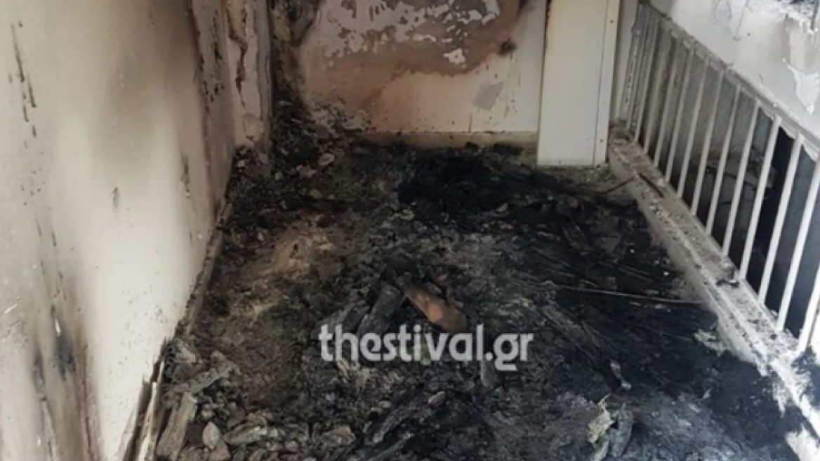 Θεσσαλονίκη: Πολυκατοικία χτυπήθηκε από κεραυνό και άρπαξε φωτιά