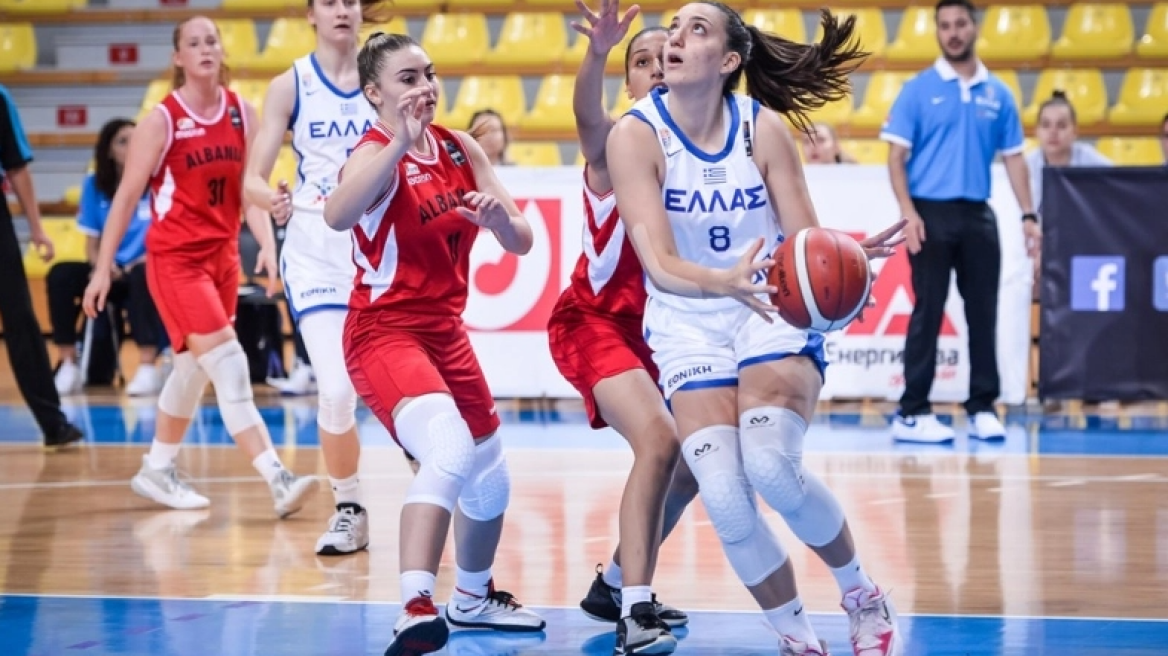 Ευρωπαϊκό μπάσκετ κοριτσιών U20, Ελλάδα - Αλβανία 119-20: Εκπληκτική πρεμιέρα για την εθνική