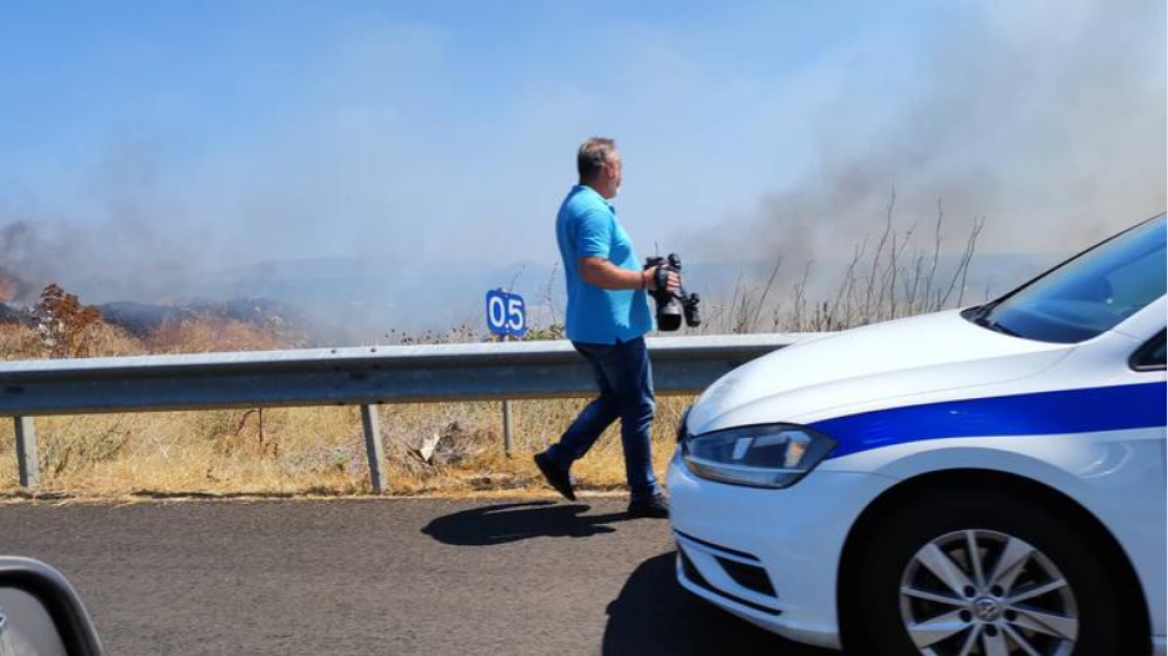 Φωτιά τώρα στο Ηράκλειο της Κρήτης, στην περιοχή Καρτερός