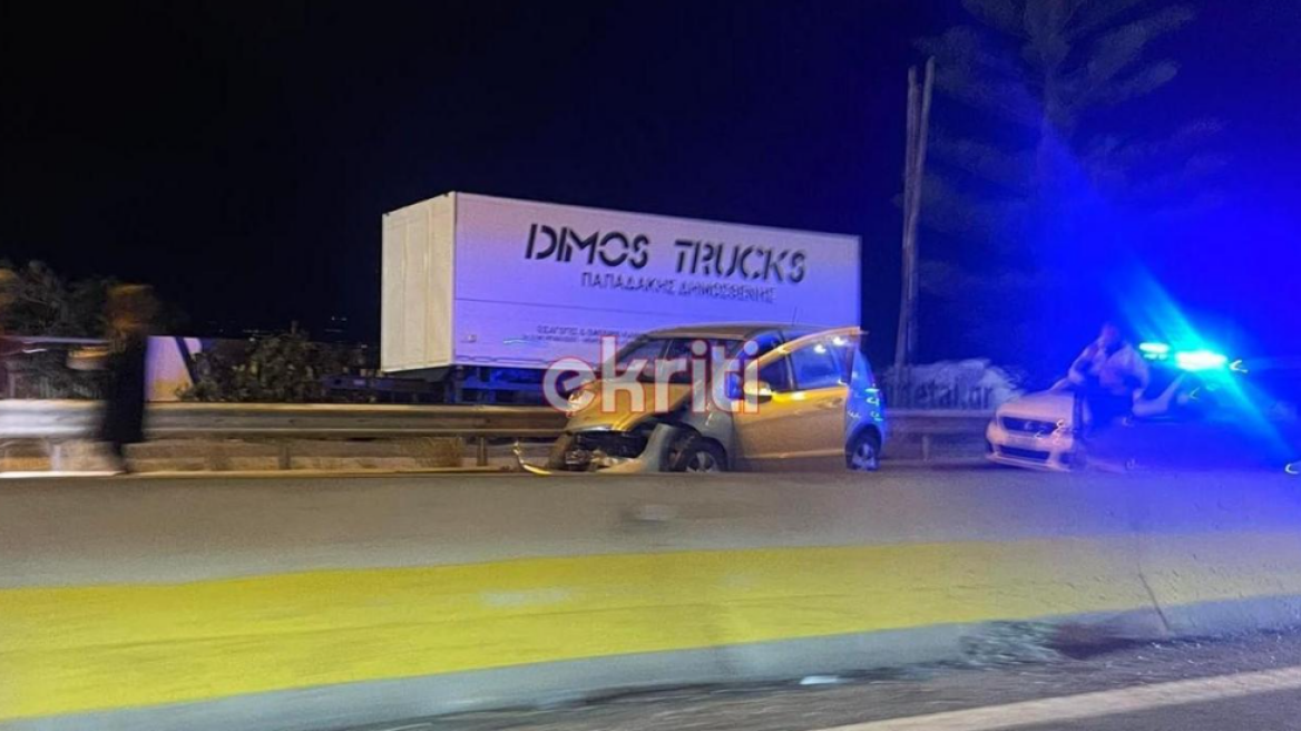 Ηράκλειο: Σφοδρή σύγκρουση οχημάτων - Τρεις τραυματίες