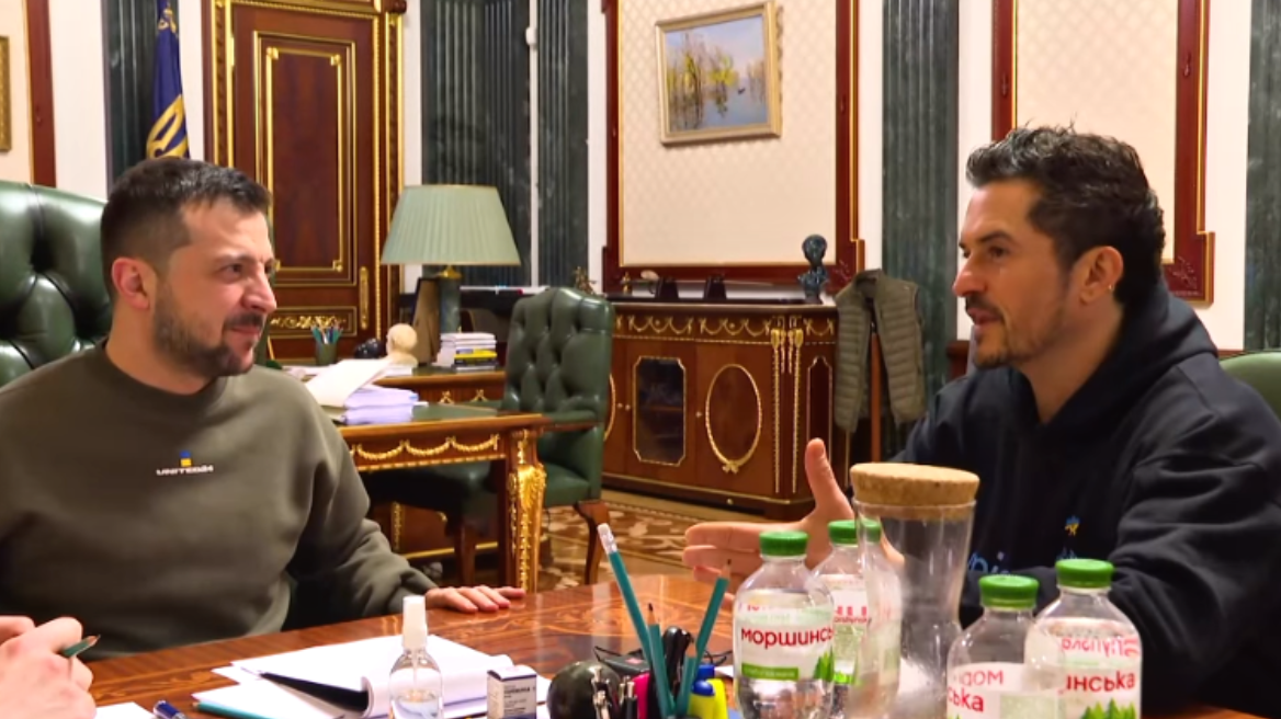 Ορλάντο Μπλουμ: Συνάντησε τον Βολοντίμιρ Ζελένσκι για τα παιδιά της Ουκρανίας - Δείτε το βίντεο