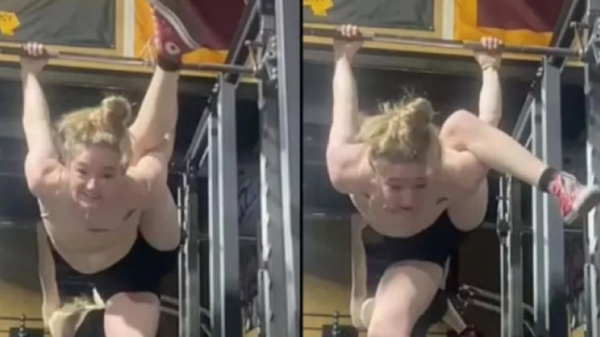 Ακολούθησε τάση του TikTok και βρέθηκε μπλεγμένη και εγκλωβισμένη στο μονόζυγο (vid)