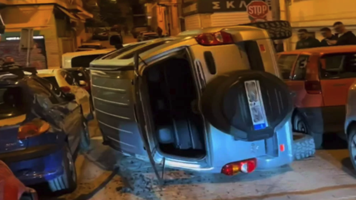 Τούμπαρε το τζιπ μέσα στα στενά... (+video)