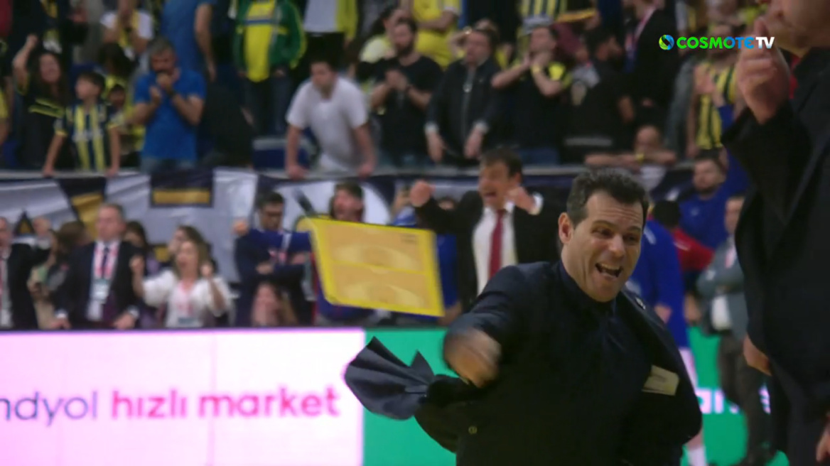 Φενέρμπαχτσε - Εφες: Ο Ιτούδης πέταξε το πινακάκι του μετά το ασύλληπτο τρίποντο του Κλαίμπερν - Δείτε βίντεο