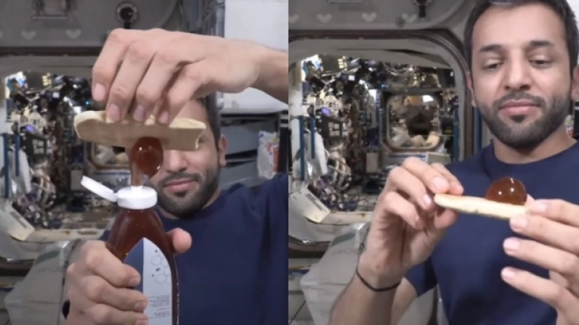 Αστροναύτης δείχνει πως είναι να τρως μέλι σε συνθήκες μηδενικής βαρύτητας (vid)