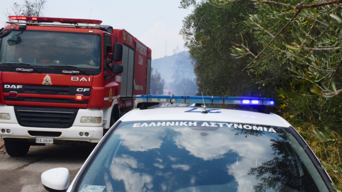 Φωτιά στη Νέα Μάκρη - Διακόπηκε η κυκλοφορία στη λεωφόρο Διονύσου 