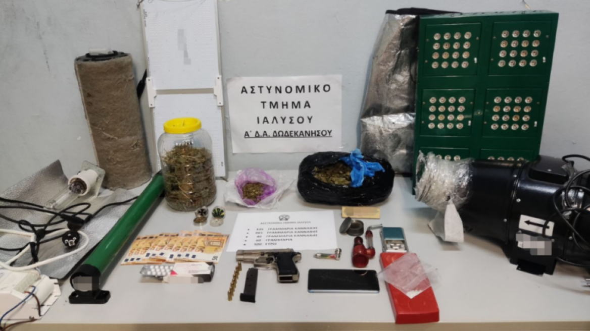 Διακινητής συνελήφθη με ενάμισι κιλό κάνναβης και όπλο στη Ρόδο