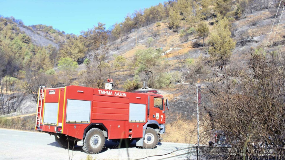 Ολονύχτια η μάχη με τις φλόγες στον Φαρμακά Λεμεσού - Οριοθετήθηκε η φωτιά 