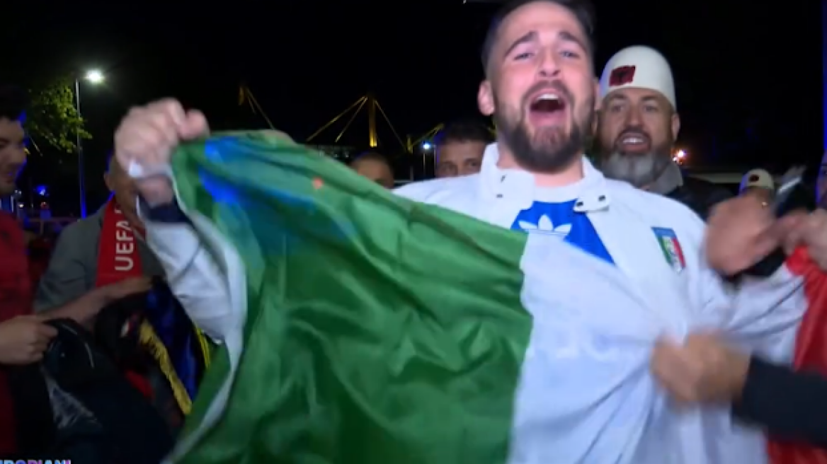 Euro 2024: Ιταλός κινδύνεψε να φάει ξύλο όταν μπήκε σε live της τηλεόρασης της Αλβανίας - Βίντεο 
