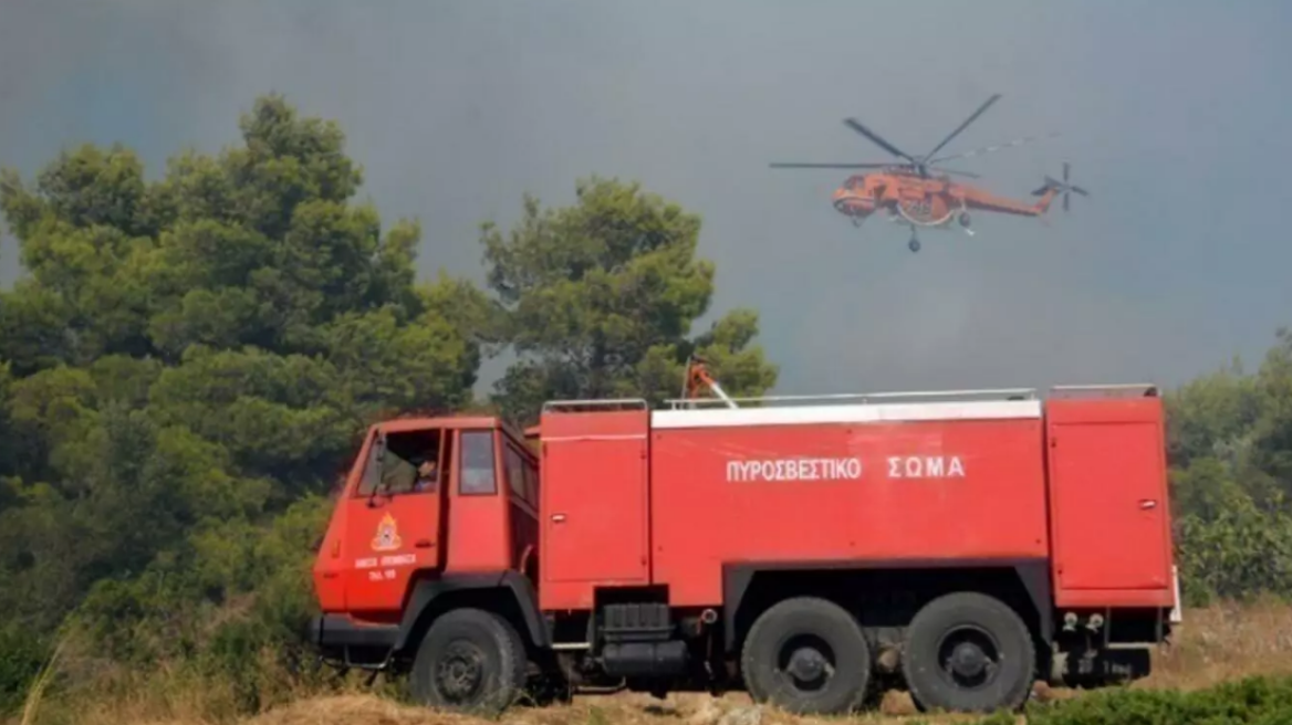 Υπό έλεγχο η φωτιά στα Χανιά, κοντά στην περιοχή Μεσαύλια 