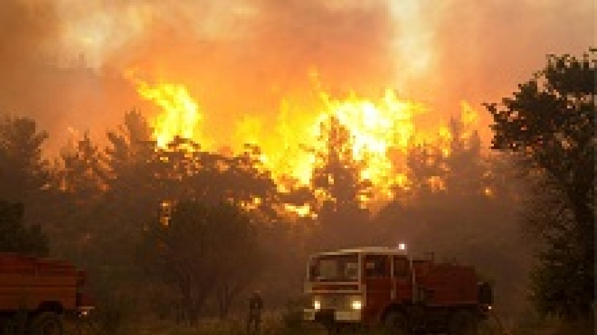 Φωτιά στην περιοχή Φραξίλα στην Πρέβεζα 