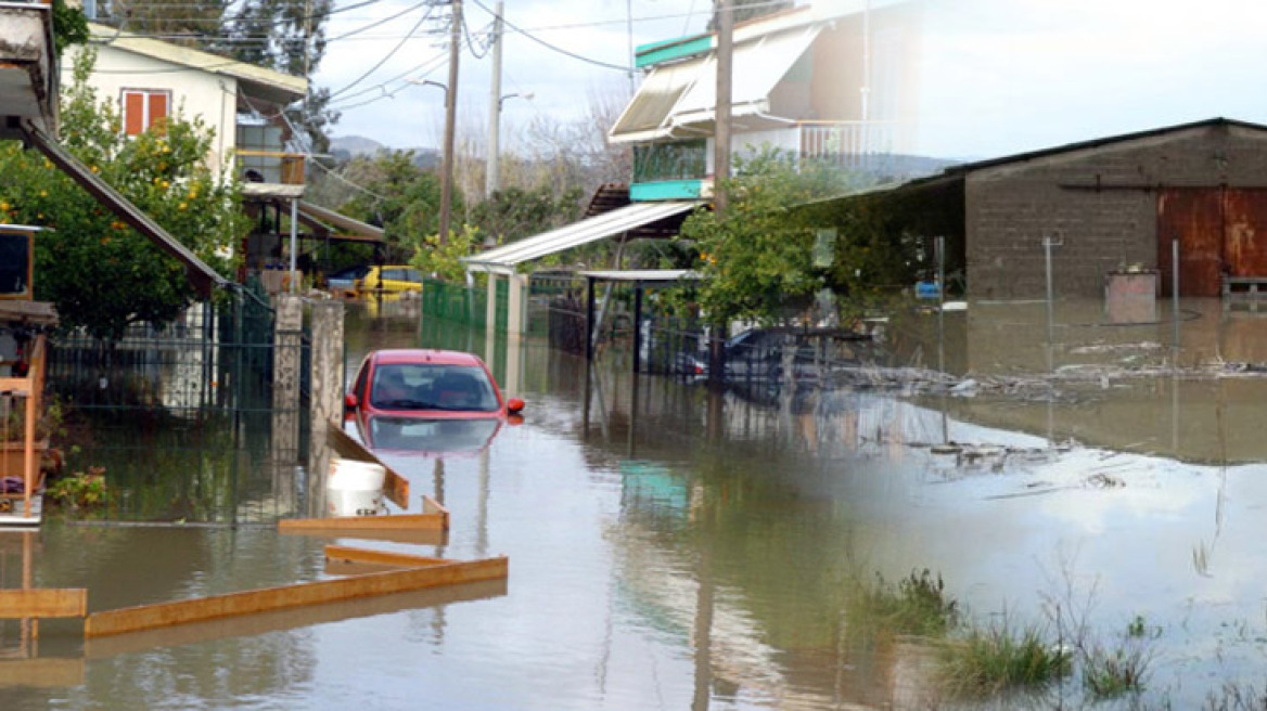 Τεράστιες οι καταστροφές από τις πλημμύρες στην Ηλεία