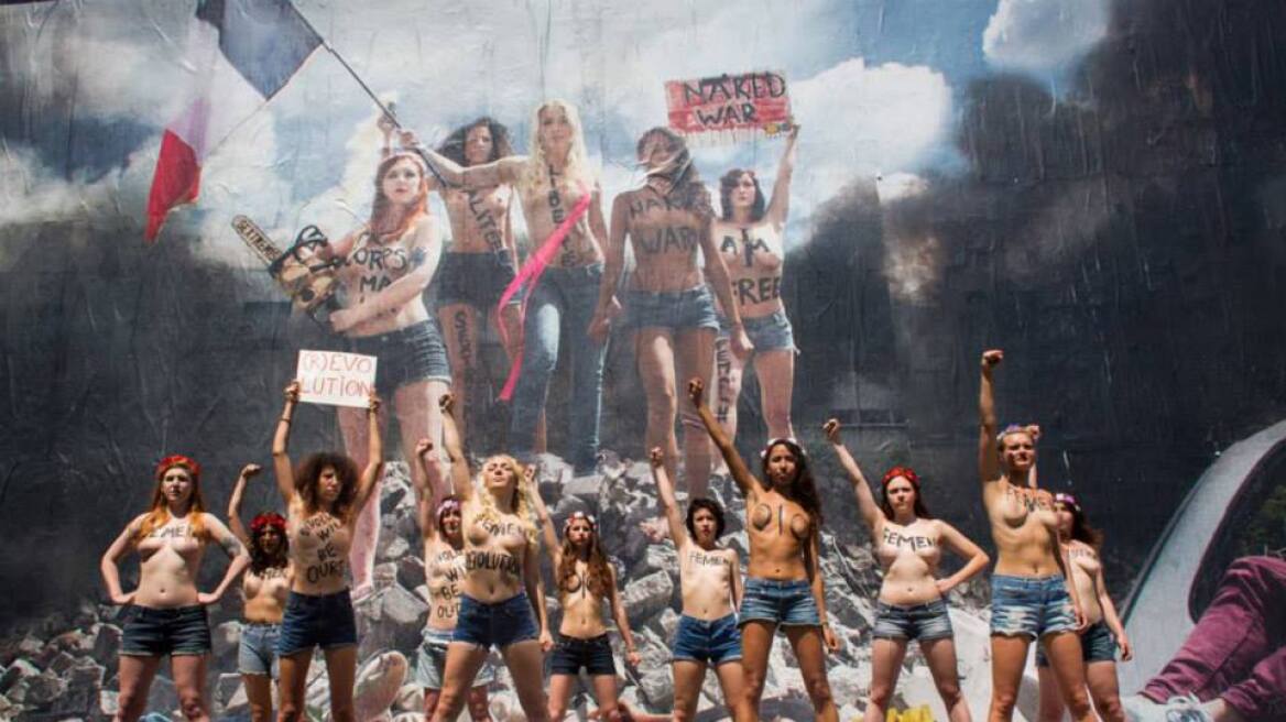 Γαλλία: Έτσι γιορτάζουν οι Femen την Ημέρα της Βαστίλης