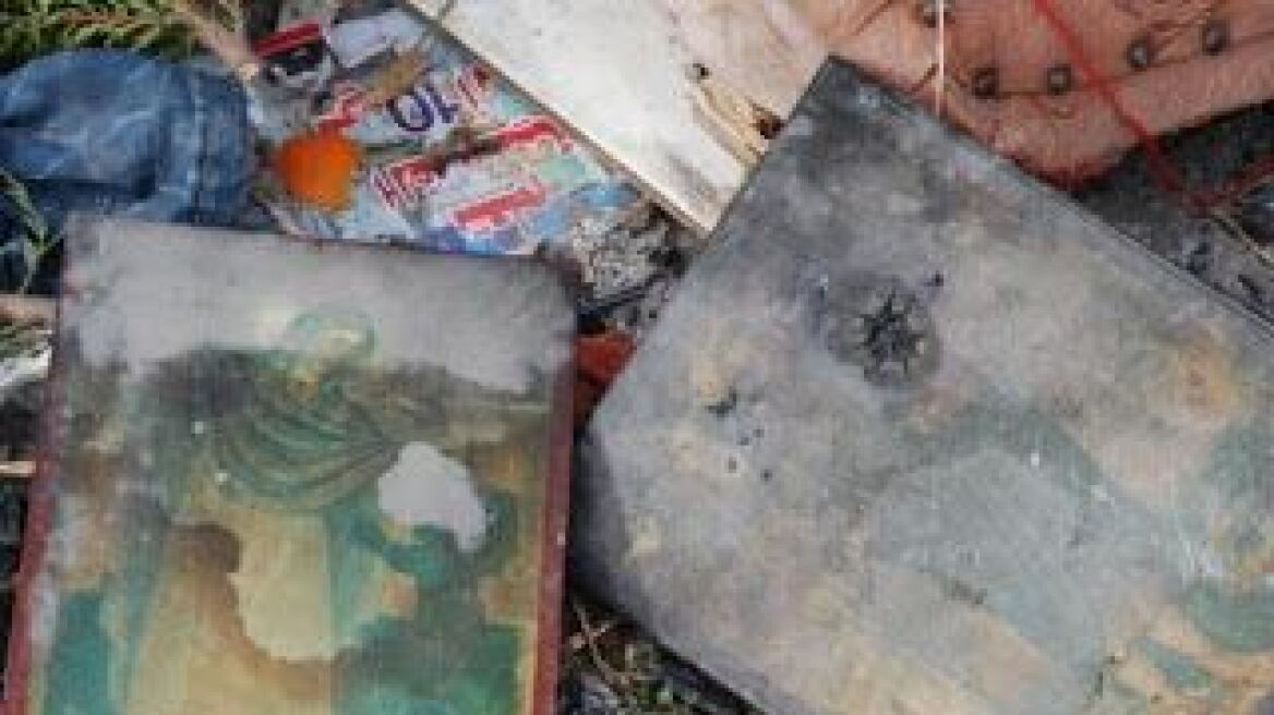 Ιερόσυλοι έκαψαν εικόνα μέσα σε εκκλησία στη Χερσόνησο Κρήτης 