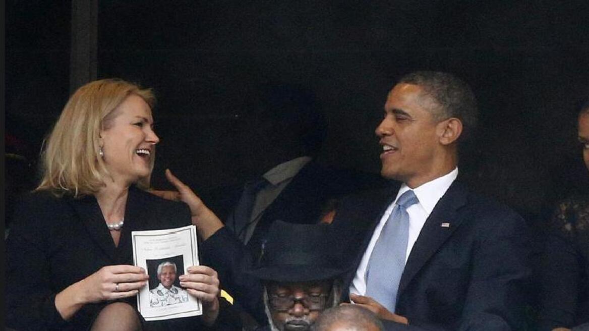 Ο Ομπάμα «χαριεντίζεται» με την πρωθυπουργό της Δανίας και τον καρφώνει η Μισέλ