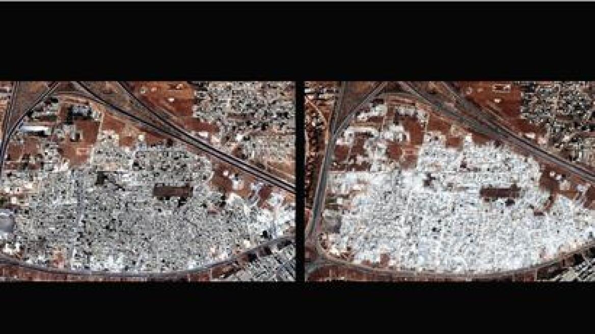 Συρία: Δορυφορικές φωτογραφίες δείχνουν πως «εξαφανίστηκαν» ολόκληρες γειτονιές
