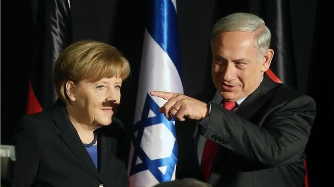 Παιχνίδια του φακού: Με... Χιτλερικό μουστάκι εμφανίστηκε η Μέρκελ στο Ισραήλ