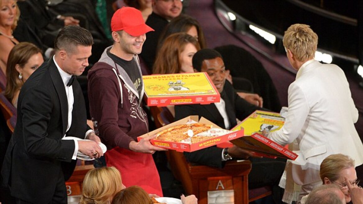 Όσκαρ 2014: Μόνο 150 δολάρια το φιλοδώρημα του πιτσαδόρου από τους σταρ του Χόλιγουντ