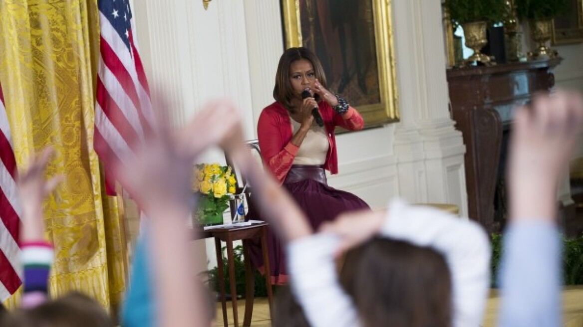 Η Μισέλ Ομπάμα κοντά στα παιδιά των εργαζομένων του Λευκού Οίκου 