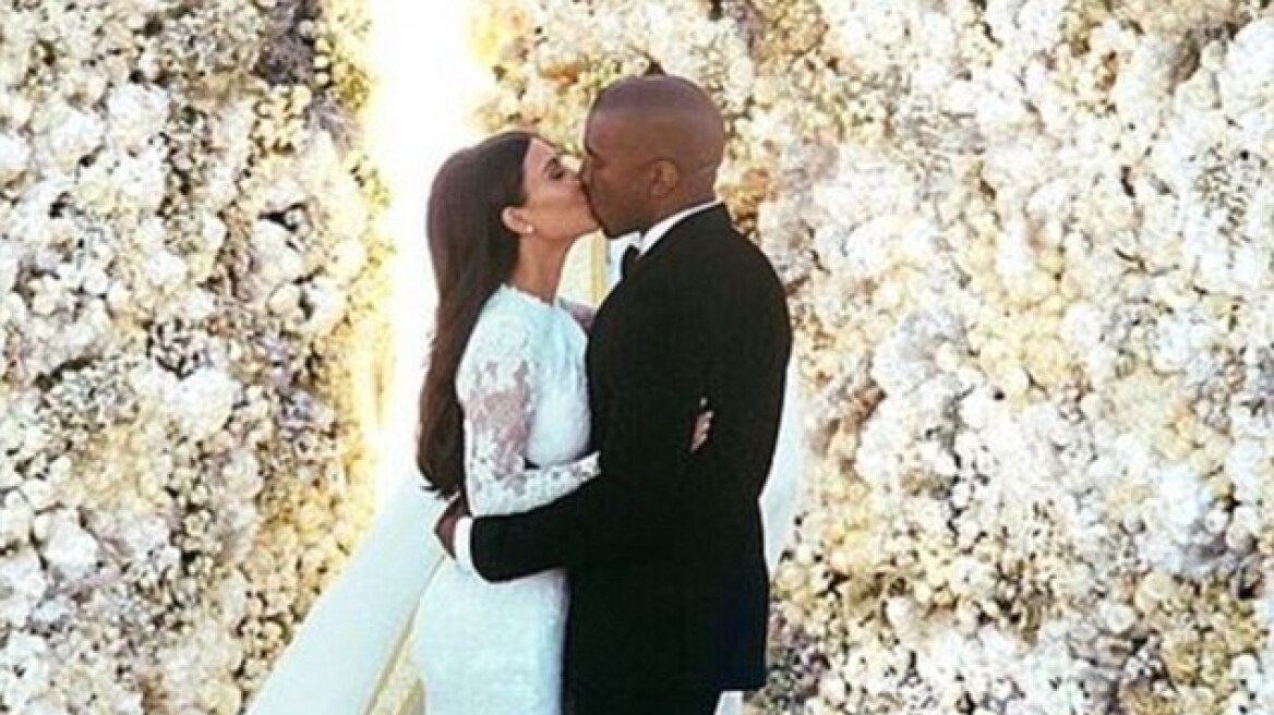 Το φιλί γάμου Kardashian - West «σάρωσε» στο Instagram!
