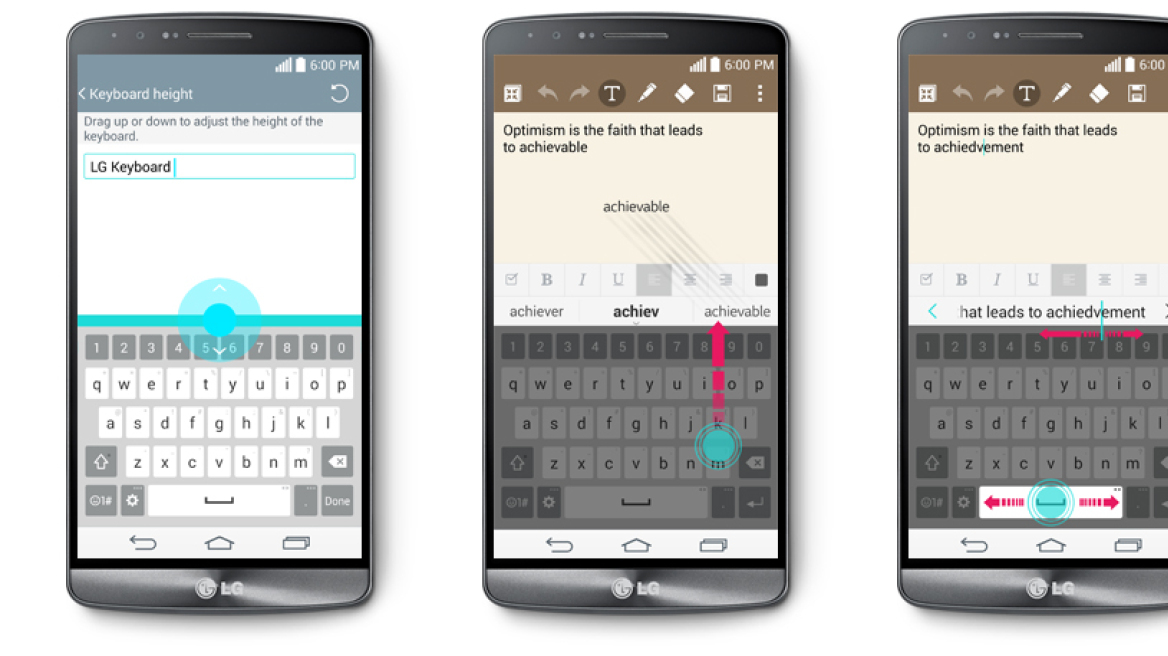 To έξυπνο πληκτρολόγιο του LG G3 αλλάζει μόνο του και γλώσσα