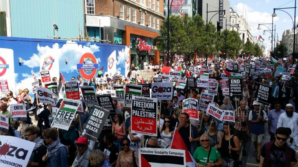 Μαζικές διαδηλώσεις υπέρ των Παλαιστινίων σε Λονδίνο, Παρίσι, Κέιπ Τάουν