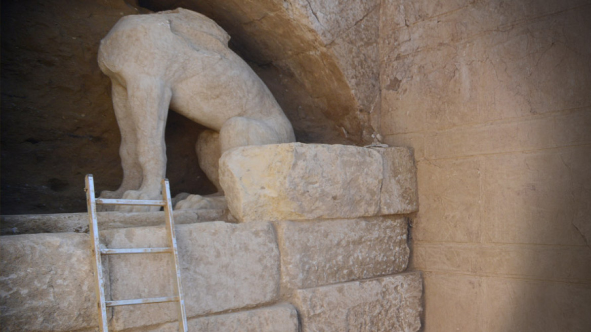 Ειδικός γερανός ανοίγει το δρόμο προς τον τάφο της Αμφίπολης