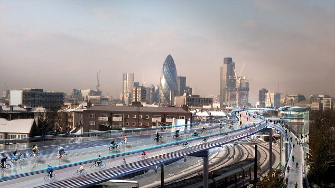 Κρεμαστοί ποδηλατόδρομοι: Θα λύσουν το κυκλοφοριακό πρόβλημα του Λονδίνου;