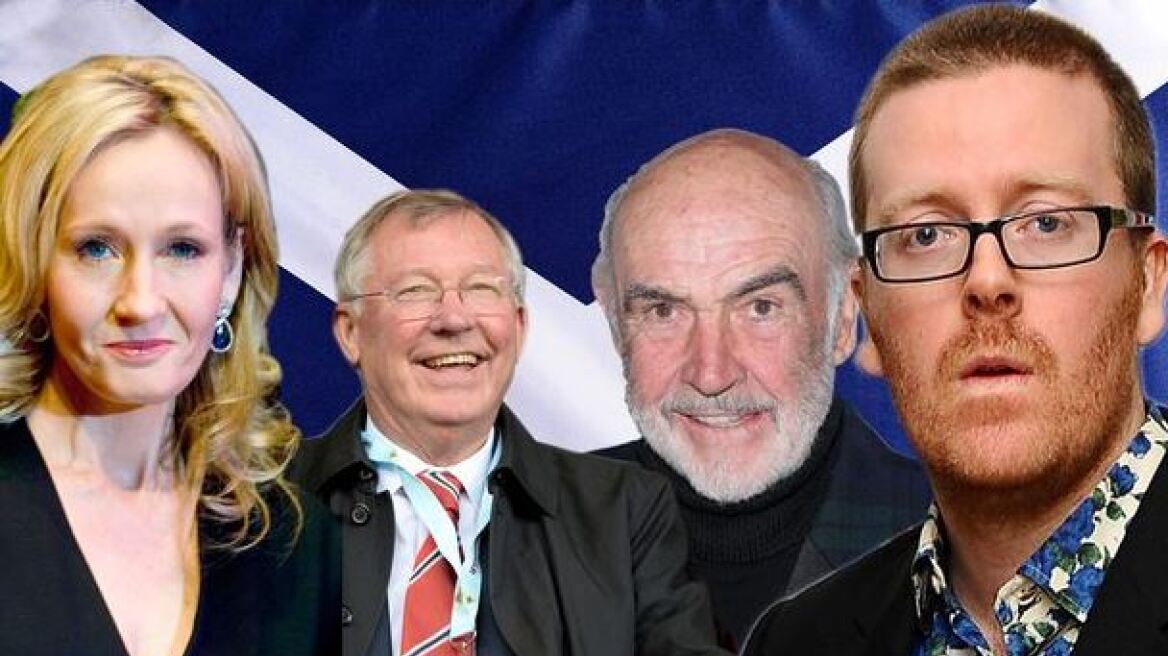 Τα διάσημα «ναι» και τα διάσημα «όχι» για την ανεξαρτησία της Σκωτίας