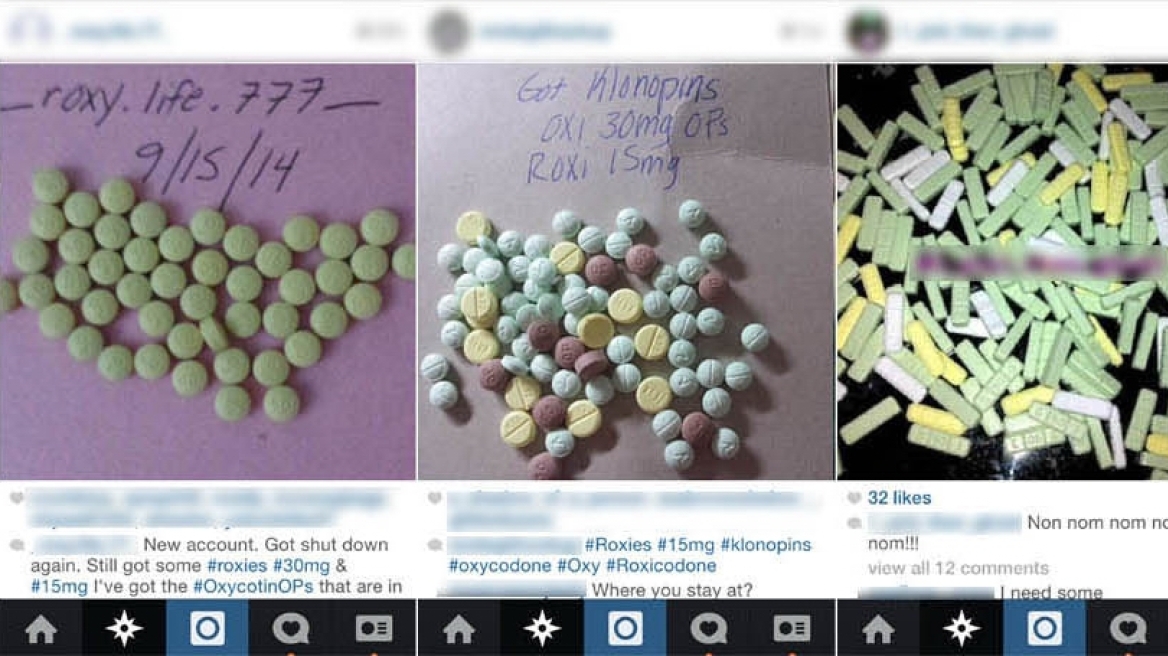 Έμποροι ναρκωτικών κάνουν χρυσές δουλειές μέσω Instagram