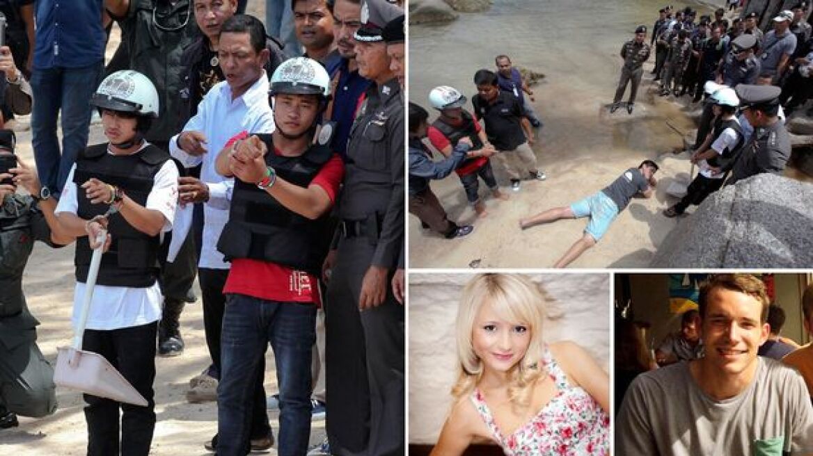Ταϊλάνδη: Αναπαράσταση της δολοφονίας των Βρετανών από τους δύο συλληφθέντες