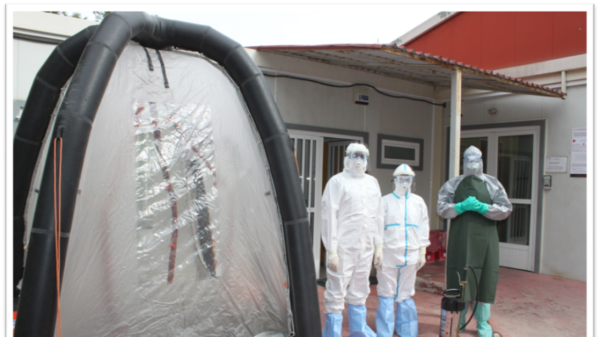 Φωτογραφίες από την άσκηση ετοιμότητας για πιθανό κρούσμα Έμπολα στη χώρα μας
