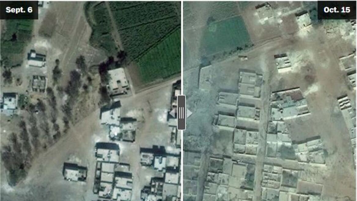 Η μάχη στο Κομπάνι σε φωτογραφίες από αμερικανικό δορυφόρο
