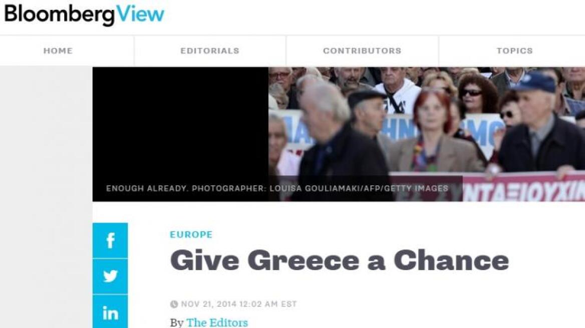 Bloomberg προς δανειστές: «Μην πιέζετε άλλο την Ελλάδα»