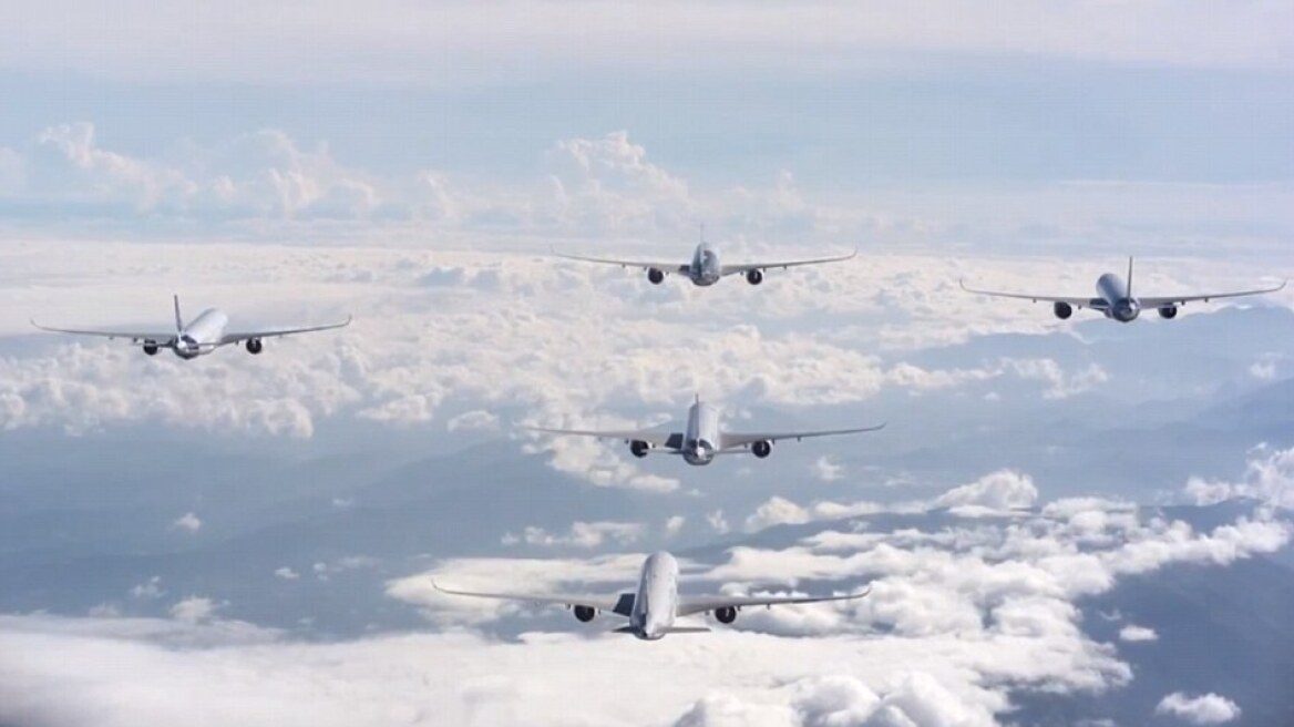 Βίντεο: Όταν πέντε Airbus Α350 «χορεύουν» ταυτόχρονα στον αέρα