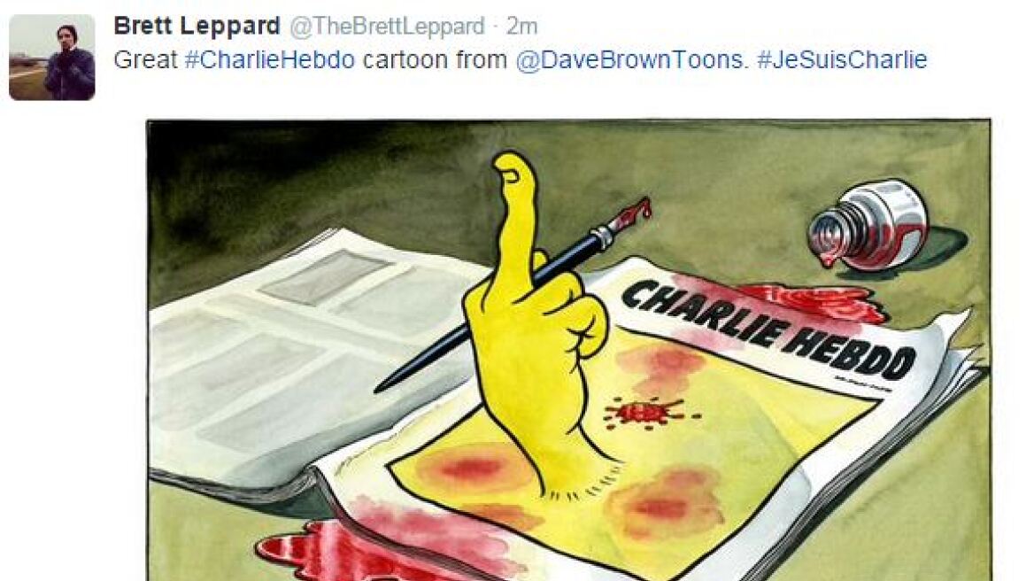 Charlie Hebdo: Τα σκίτσα με τα οποία διάσημοι σκιτσογράφοι αντέδρασαν στην άνανδρη εκτέλεση