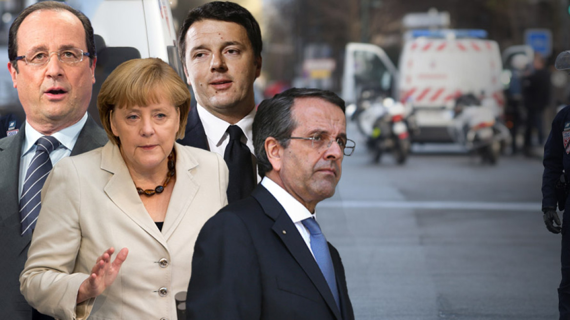 Οι Ευρωπαίοι ηγέτες στη σιωπηλή πορεία κατά της τρομοκρατίας