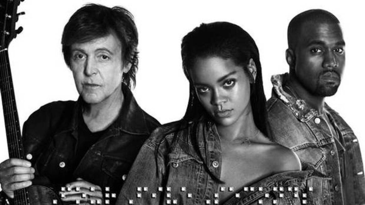 Rihanna: Συνεργασία με Paul McCartney και Kanye West