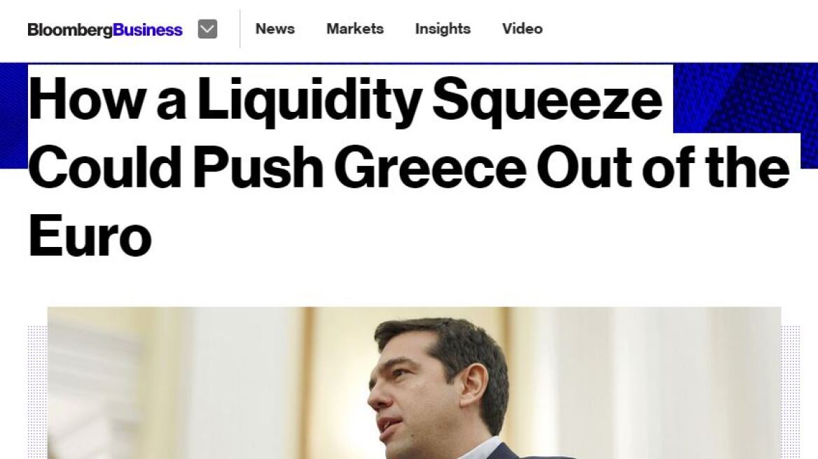 Bloomberg: Πώς μια κρίση ρευστότητας θα μπορούσε να ωθήσει την Ελλάδα εκτός ευρώ