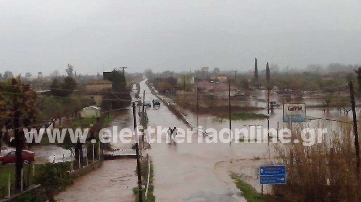 Φωτογραφίες: Πλημμύρισαν χωριά στη Μεσσηνία